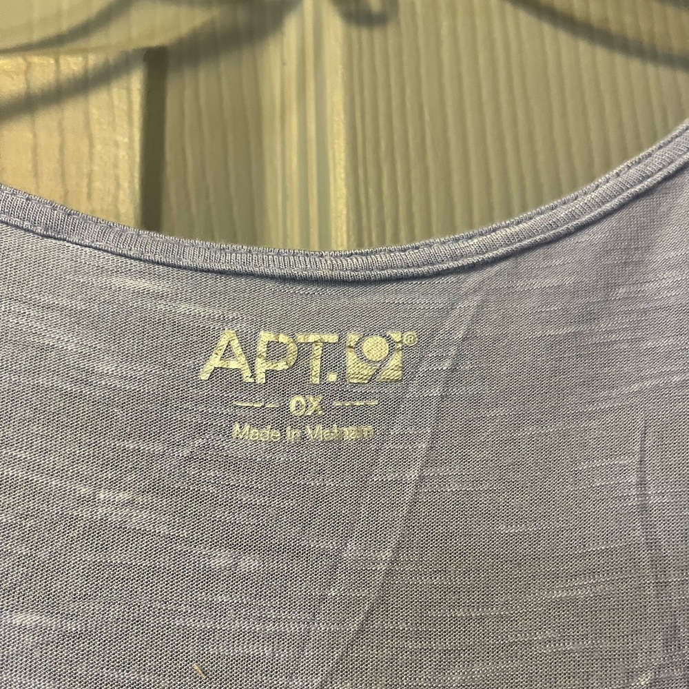 Apt. 9 Gray and Purple Boxy Short Sleeve T-Shirt - Picture 3 of 3